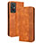 Leather Case Stands Flip Cover Holder BY4 for Xiaomi Redmi 11 Prime 4G Brown