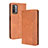 Leather Case Stands Flip Cover Holder BY4 for Xiaomi Redmi 9 Power Brown