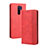 Leather Case Stands Flip Cover Holder BY4 for Xiaomi Redmi 9 Prime India Red