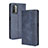 Leather Case Stands Flip Cover Holder BY4 for Xiaomi Redmi 9T 4G Blue