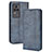 Leather Case Stands Flip Cover Holder BY4 for Xiaomi Redmi K40S 5G Blue