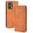 Leather Case Stands Flip Cover Holder BY4 for Xiaomi Redmi K50i 5G Brown