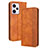 Leather Case Stands Flip Cover Holder BY4 for Xiaomi Redmi Note 12 Explorer Brown