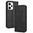 Leather Case Stands Flip Cover Holder BY4 for Xiaomi Redmi Note 12 Pro+ Plus 5G Black