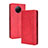 Leather Case Stands Flip Cover Holder BY4 for Xiaomi Redmi Note 9T 5G Red