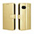 Leather Case Stands Flip Cover Holder BY5 for Google Pixel 8a 5G Gold