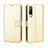 Leather Case Stands Flip Cover Holder BY5 for HTC Desire 22 Pro 5G Gold