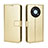 Leather Case Stands Flip Cover Holder BY5 for Huawei Enjoy 50 Pro Gold