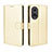 Leather Case Stands Flip Cover Holder BY5 for Huawei Honor 50 Pro 5G Gold