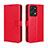 Leather Case Stands Flip Cover Holder BY5 for Huawei Honor X7a Red