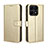 Leather Case Stands Flip Cover Holder BY5 for Huawei Honor X8a 4G Gold