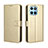 Leather Case Stands Flip Cover Holder BY5 for Huawei Honor X8a 5G Gold