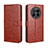 Leather Case Stands Flip Cover Holder BY5 for Huawei Mate 50 Pro Brown