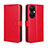 Leather Case Stands Flip Cover Holder BY5 for Huawei Nova 11i Red