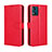 Leather Case Stands Flip Cover Holder BY5 for Motorola Moto E13 Red