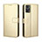 Leather Case Stands Flip Cover Holder BY5 for Motorola Moto E22 Gold