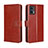 Leather Case Stands Flip Cover Holder BY5 for Motorola Moto Edge 30 Neo 5G Brown