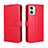 Leather Case Stands Flip Cover Holder BY5 for Motorola Moto G 5G (2023) Red