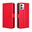 Leather Case Stands Flip Cover Holder BY5 for Motorola Moto G Stylus (2023) 5G Red