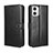 Leather Case Stands Flip Cover Holder BY5 for Motorola Moto G53 5G Black