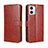 Leather Case Stands Flip Cover Holder BY5 for Motorola Moto G53j 5G