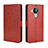 Leather Case Stands Flip Cover Holder BY5 for Nokia 7.3 Brown