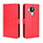Leather Case Stands Flip Cover Holder BY5 for Nokia 7.3 Red