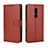 Leather Case Stands Flip Cover Holder BY5 for Nokia C3 Brown