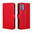 Leather Case Stands Flip Cover Holder BY5 for Nokia C300 Red