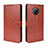 Leather Case Stands Flip Cover Holder BY5 for Nokia G300 5G Brown