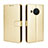 Leather Case Stands Flip Cover Holder BY5 for Nokia X100 5G Gold