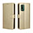 Leather Case Stands Flip Cover Holder BY5 for Nokia XR21 Gold