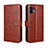 Leather Case Stands Flip Cover Holder BY5 for Nothing Phone 2 Brown