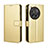 Leather Case Stands Flip Cover Holder BY5 for OnePlus 12 5G Gold