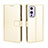 Leather Case Stands Flip Cover Holder BY5 for OnePlus 9 5G Gold