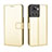 Leather Case Stands Flip Cover Holder BY5 for OnePlus Ace 5G Gold