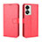 Leather Case Stands Flip Cover Holder BY5 for OnePlus Nord 2T 5G Red