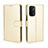 Leather Case Stands Flip Cover Holder BY5 for OnePlus Nord N200 5G Gold