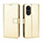 Leather Case Stands Flip Cover Holder BY5 for Oppo A1 Pro 5G Gold