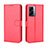 Leather Case Stands Flip Cover Holder BY5 for Oppo A57 5G Red