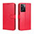 Leather Case Stands Flip Cover Holder BY5 for Oppo A57e Red