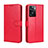 Leather Case Stands Flip Cover Holder BY5 for Oppo A77 4G Red