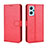 Leather Case Stands Flip Cover Holder BY5 for Oppo A96 4G Red