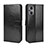 Leather Case Stands Flip Cover Holder BY5 for Oppo F21 Pro 5G Black