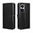 Leather Case Stands Flip Cover Holder BY5 for Oppo Reno10 Pro 5G Black