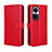 Leather Case Stands Flip Cover Holder BY5 for Oppo Reno10 Pro 5G Red