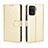 Leather Case Stands Flip Cover Holder BY5 for Oppo Reno5 Lite Gold