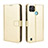 Leather Case Stands Flip Cover Holder BY5 for Realme C21Y Gold