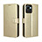 Leather Case Stands Flip Cover Holder BY5 for Realme C30s Gold