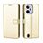 Leather Case Stands Flip Cover Holder BY5 for Realme C31 Gold